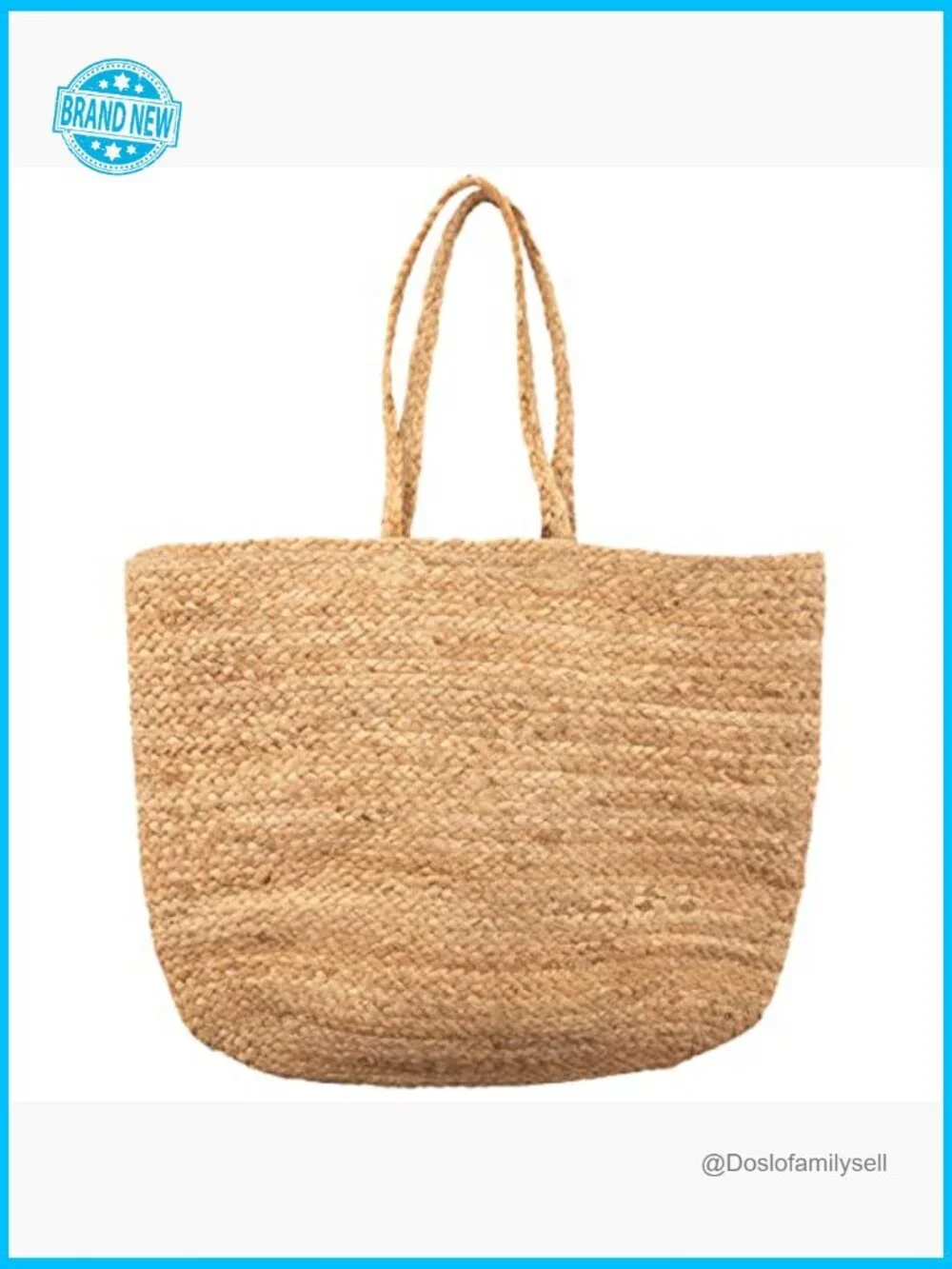 Woven Jute Beach Tote Bag Handmade Tassel Straw Summer Travel Tote Shoulder Bag